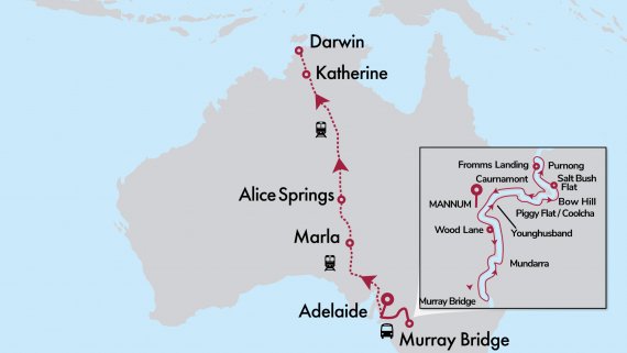 The Ghan and Murray Princess Discovery