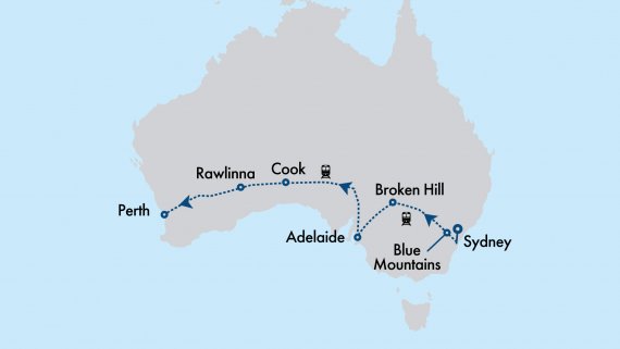 Indian Pacific Platinum Class - Sydney to Perth 2025
