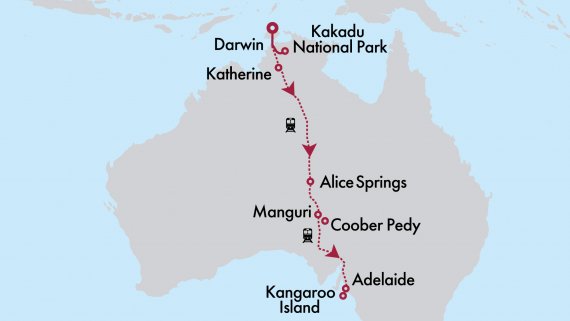 The Ghan Expedition with Kakadu & Kangaroo Island