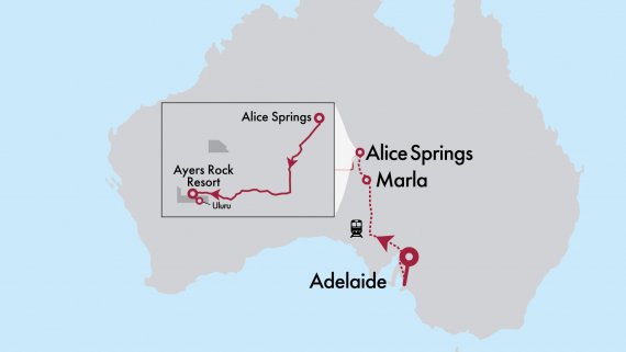 The Ghan with Red Centre
