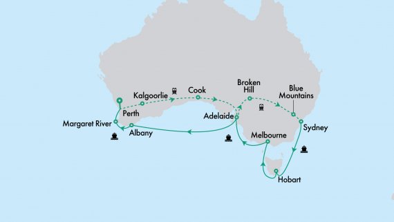 Southern Australia In Depth with Crown Princess and Indian Pacific with Sydney Highlights Southern Australia In Depth with Crown Princess and Indian Pacific with Sydney Highlights