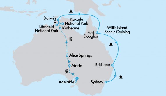 The Ghan and Crown Princess Eastern Seaboard and Top End In Depth The Ghan and Crown Princess Eastern Seaboard and Top End In Depth