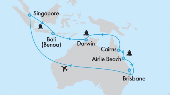 Fly, Stay, Cruise Singapore to Brisbane with Voyager of the Seas Fly, Stay, Cruise Singapore to Brisbane with Voyager of the Seas